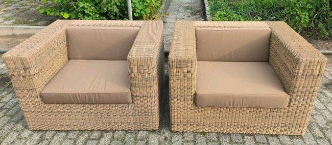 2 nieuwe Borek Provence fauteuils, Tuin en Terras, Ophalen of Verzenden, Nieuw, Wicker, 2 zitplaatsen