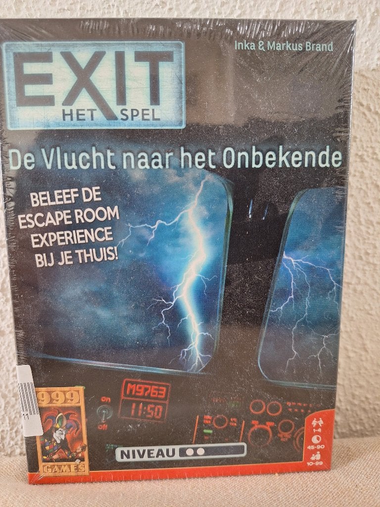 Exit spel ‘Vlucht naar het Onbekende’ nieuw!, Drie of vier spelers, Ophalen of Verzenden, Nieuw, 999games
