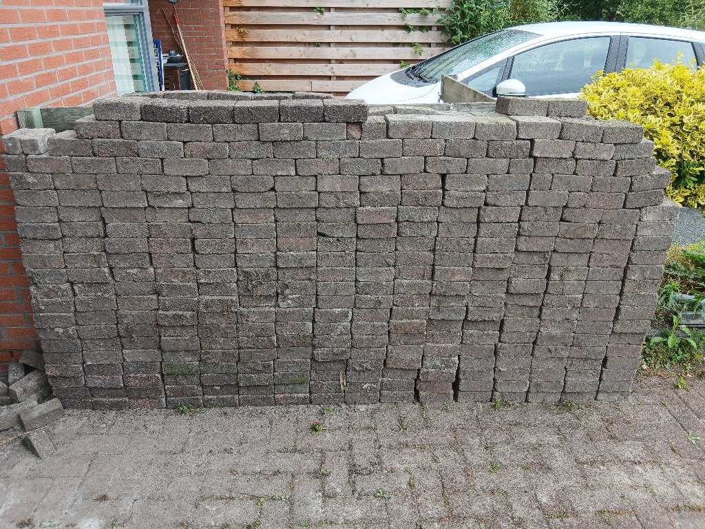 Gratis gebruikte straatklinkers, Tuin en Terras, Ophalen, Gebruikt, Beton, Klinkers