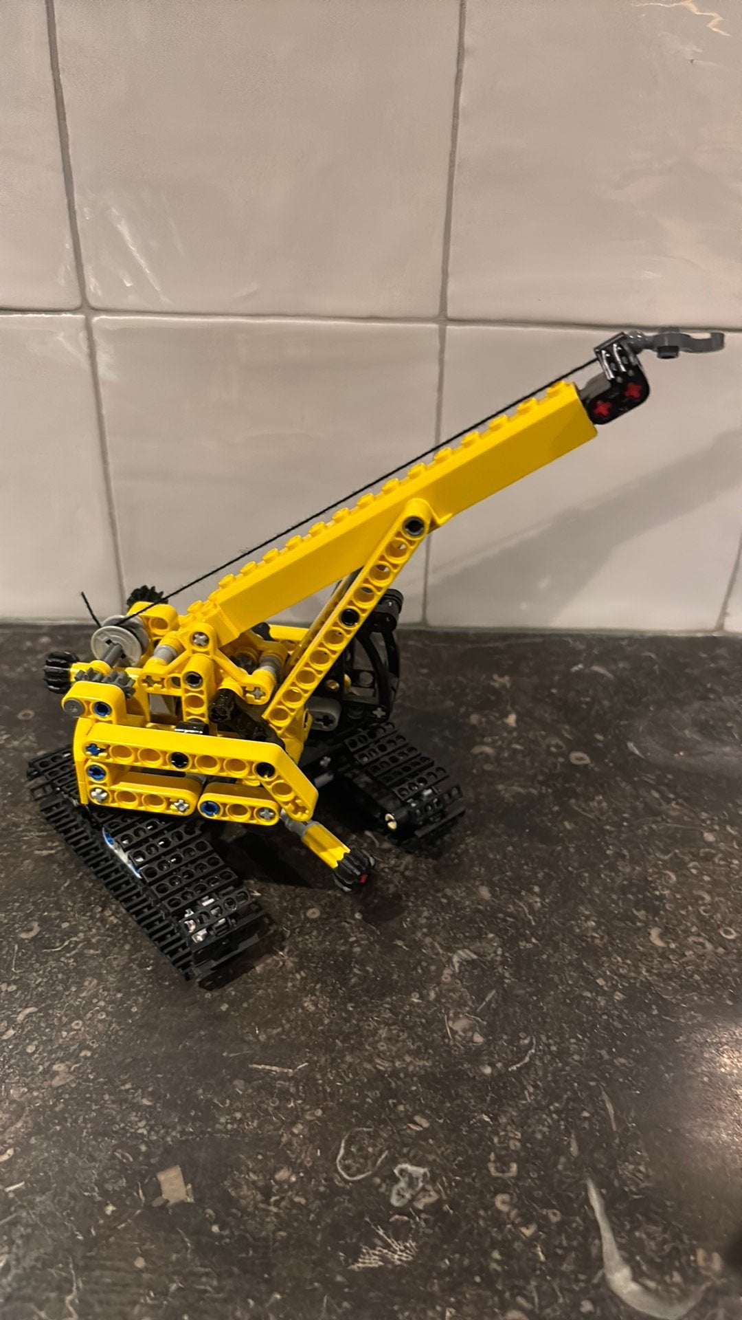 Lego 9391 Kraan met rupsbanden, Kinderen en Baby's, Gebruikt, Lego, Ophalen of Verzenden, Technic