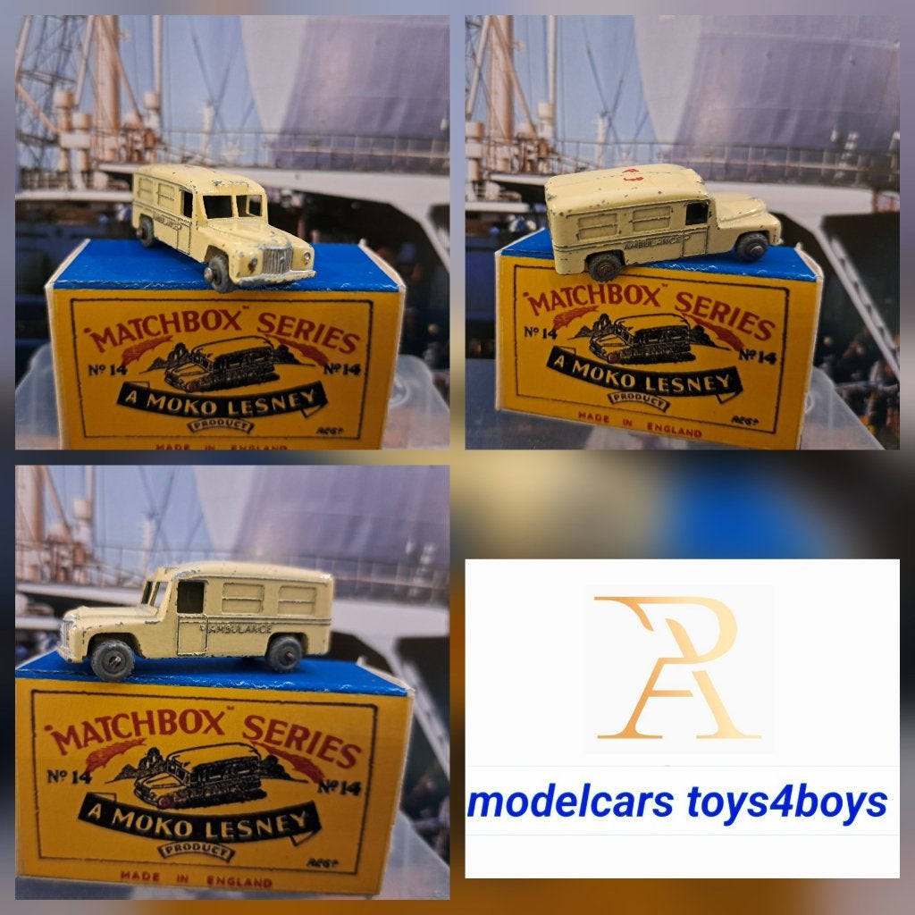 Matchbox no 14A Moko Lesney Daimler Ambulance 1/64, Verzenden, Gebruikt, Auto
