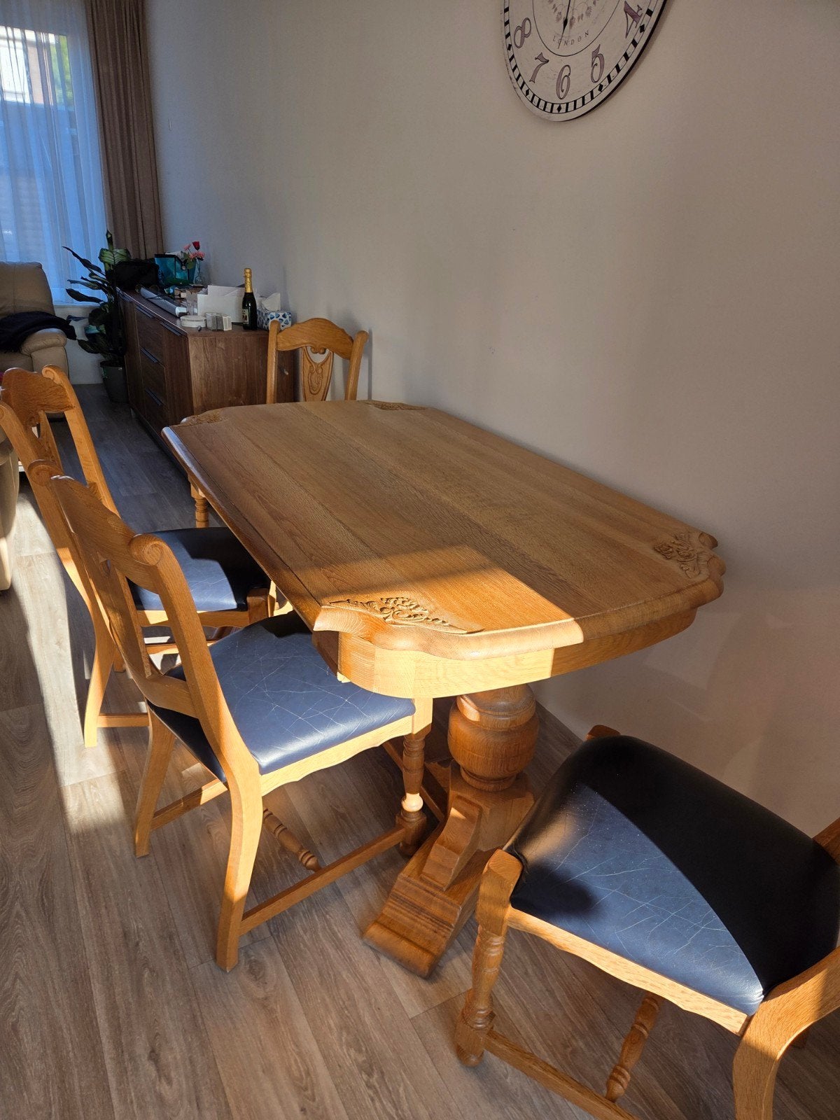 grenen eethoek, Ophalen, Gebruikt, 4 tot 6 stoelen