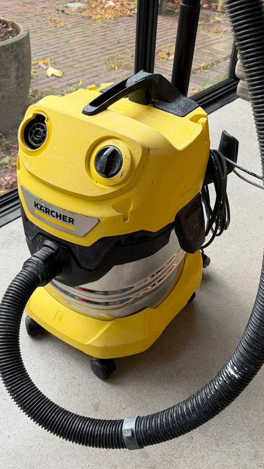 Karcher WD4 nat/droog bouwstofzuiger, Ophalen of Verzenden, Gebruikt, Waterstofzuiger