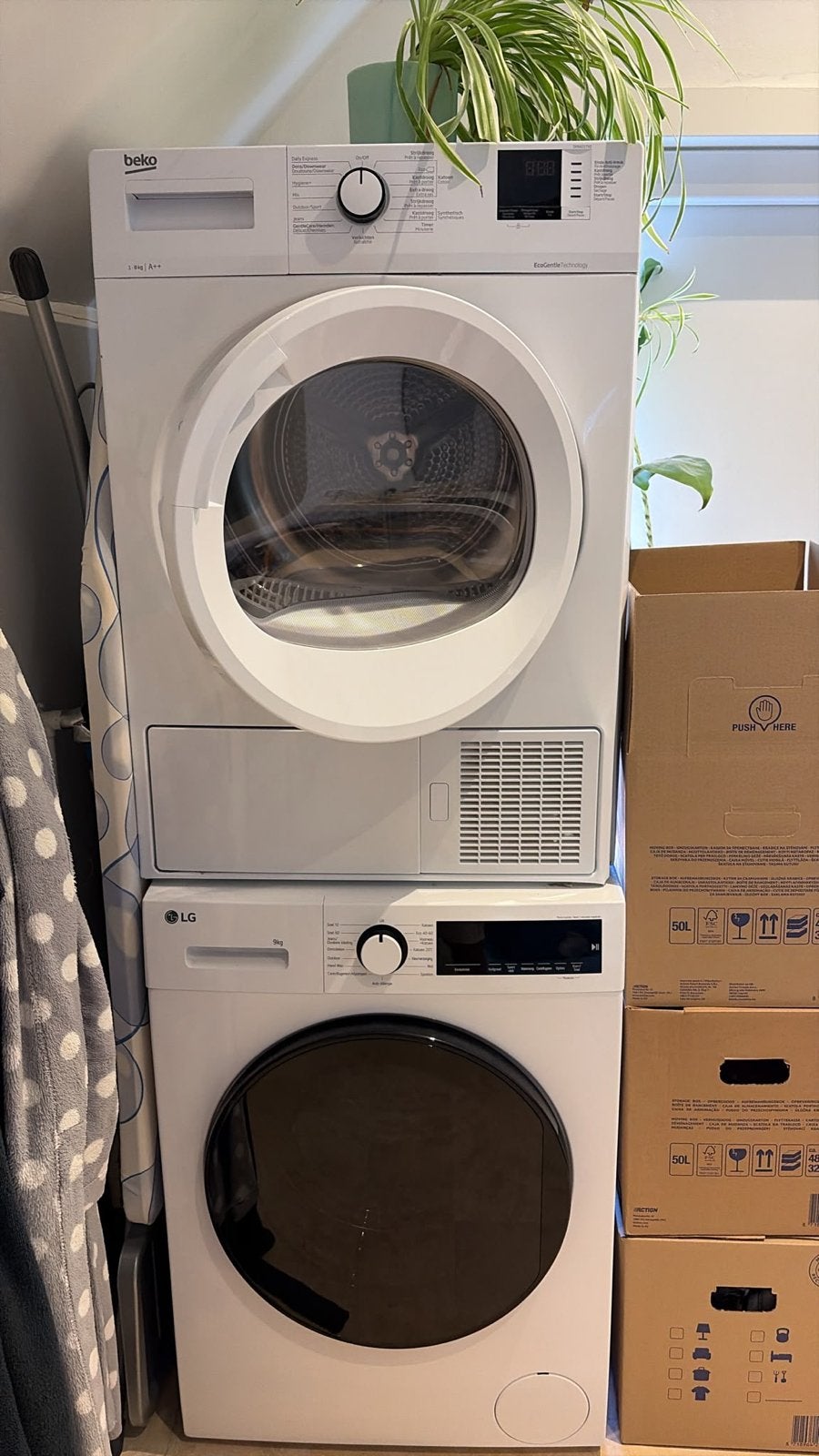 Wasmachine LG F4WM309S0 Steam & Droger Beko DF8421TX0, Ophalen, Gebruikt, 85 tot 90 cm
