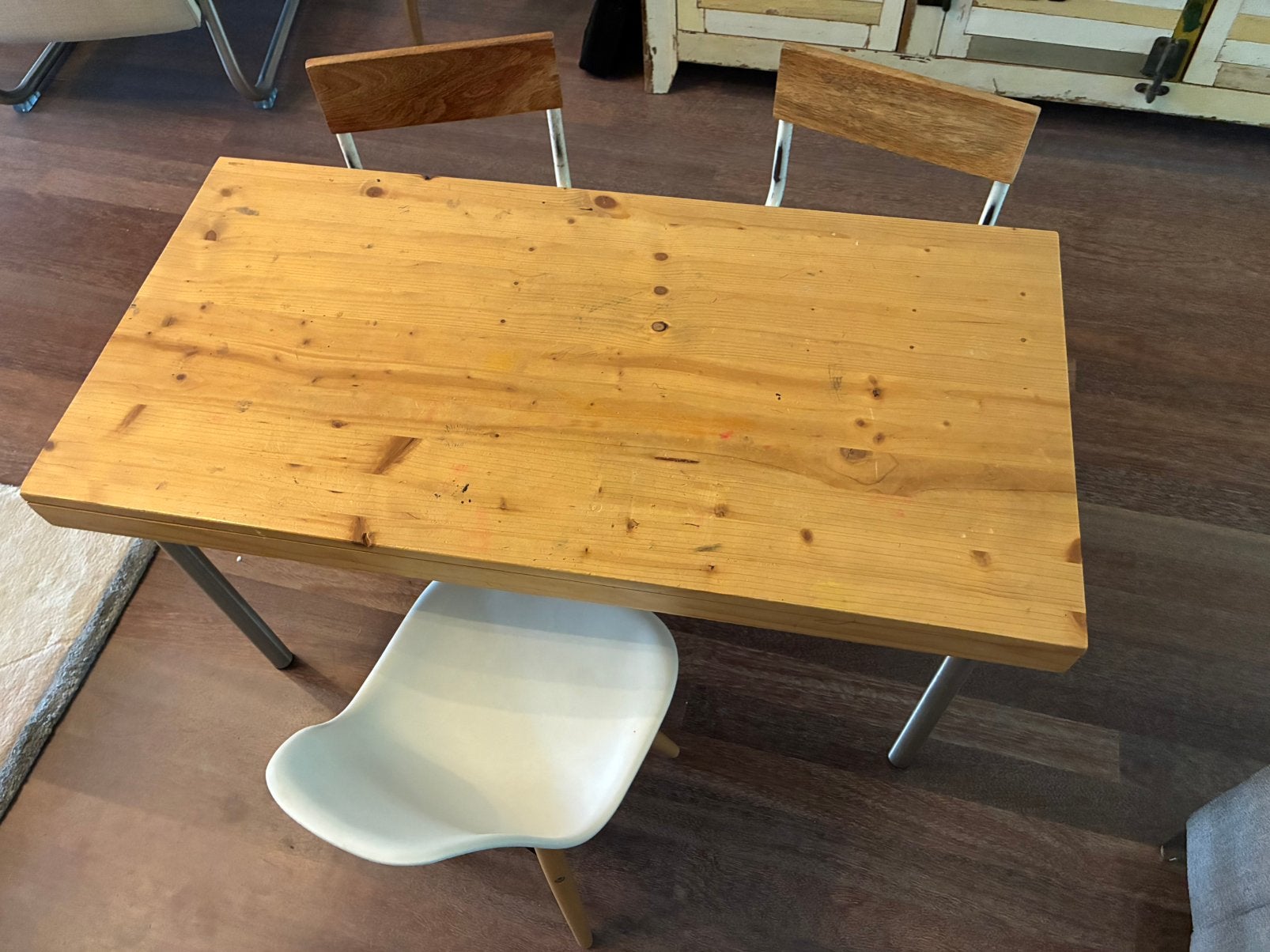 Kinder tafeltje en drie stoelen, Ophalen, Gebruikt, Tafel(s) en Stoel(en)