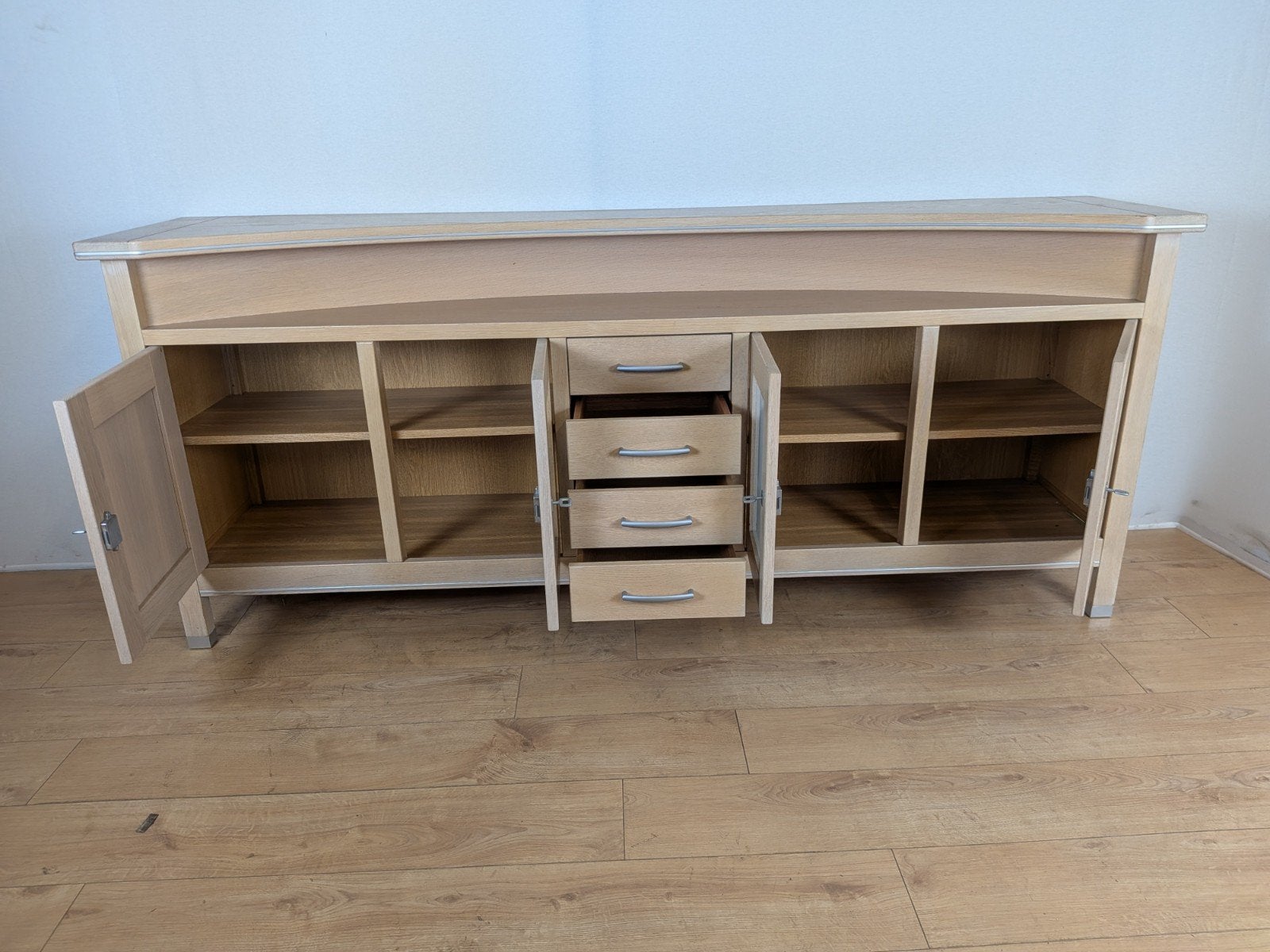 lGroot Eiken Bar-Dressoir / Buffetkast met Gebogen Barblad, Modern, Scandinavisch, Onbekend, Met lade(s), Ophalen of Verzenden