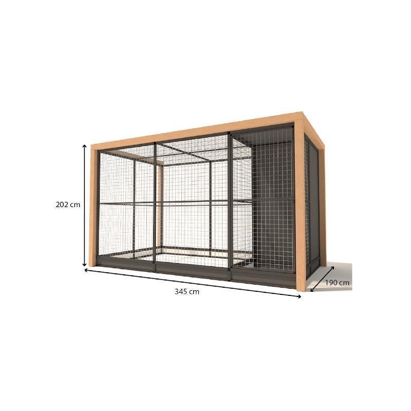 Aluminium Volière Alfred model 2, Ophalen of Verzenden, Nieuw, Aluminium, Volière