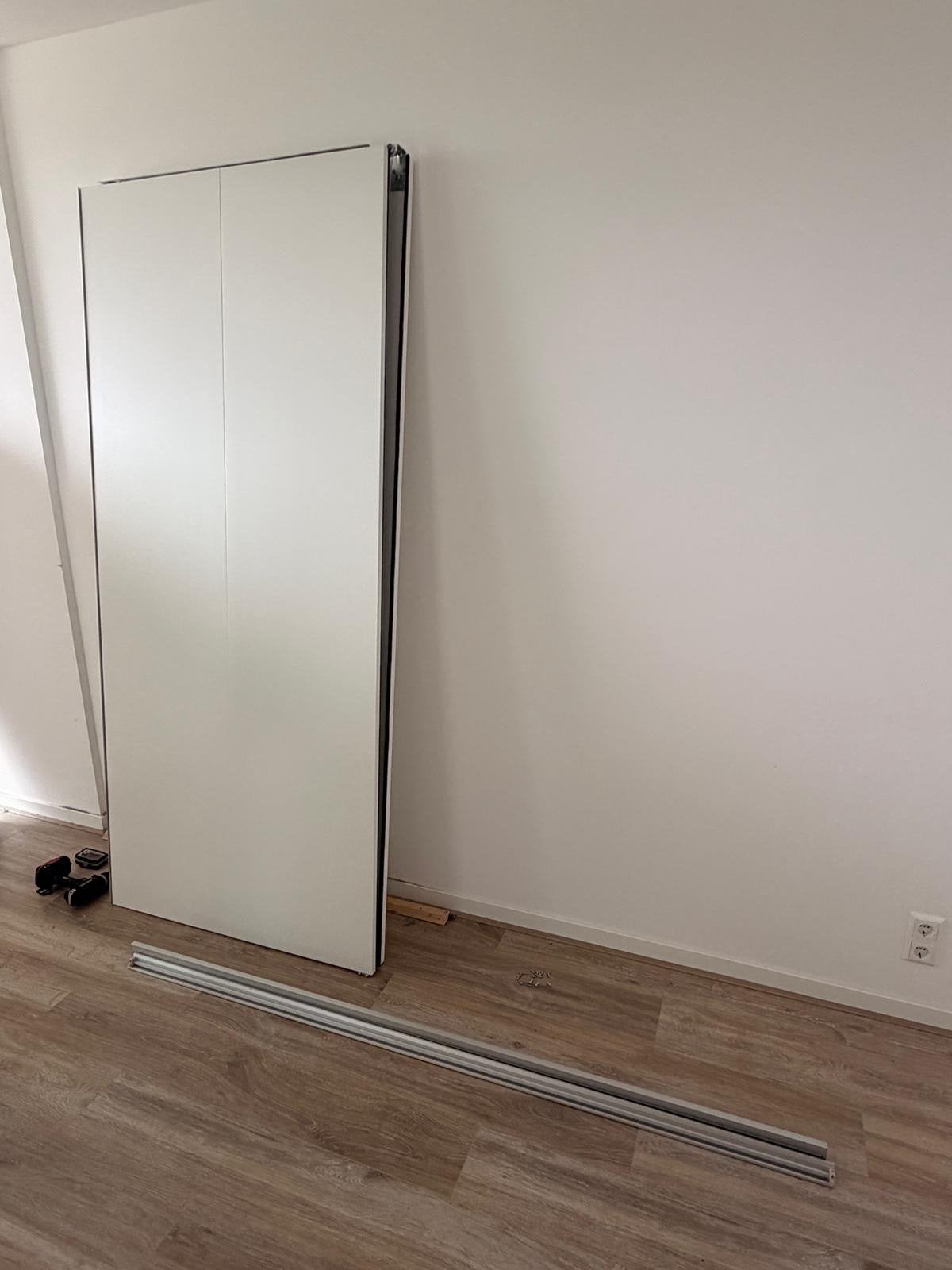IKEA HASVIK Schuifdeur, set van 2, wit, 200x236 cm, Ophalen, Overige materialen, 200 cm of meer, 150 tot 200 cm