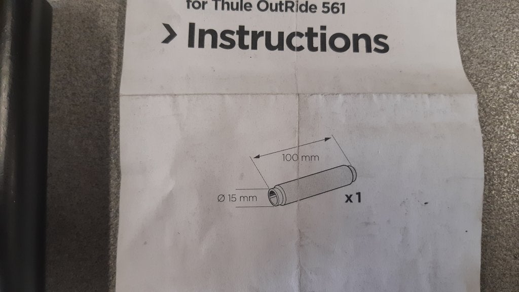 Thule Tru Axle adapter 561-1 100x15 mm voor OutRide 561, Ophalen, Thule Sweden AB, Zo goed als nieuw, Fietsendrager-accessoire