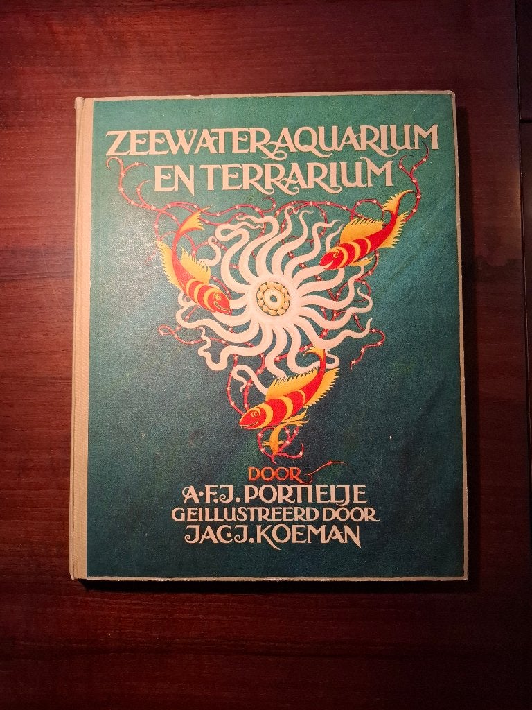 Plaatjesalbum Verkade - Zeewateraquarium en terrarium (1930), Boeken, Ophalen of Verzenden, Gelezen, A.F.J. Portielje, Plaatjesalbum