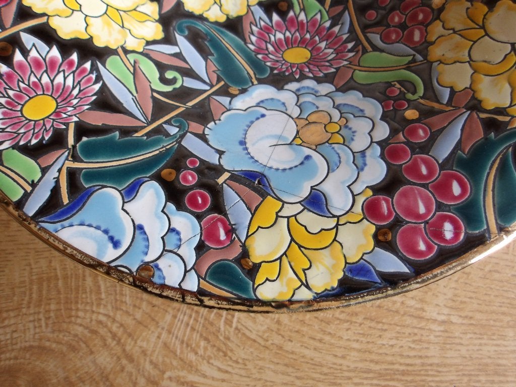 Boch schaal Mikado Raymond Chevalier Boch Freres aardewerk, Antiek en Kunst, Ophalen