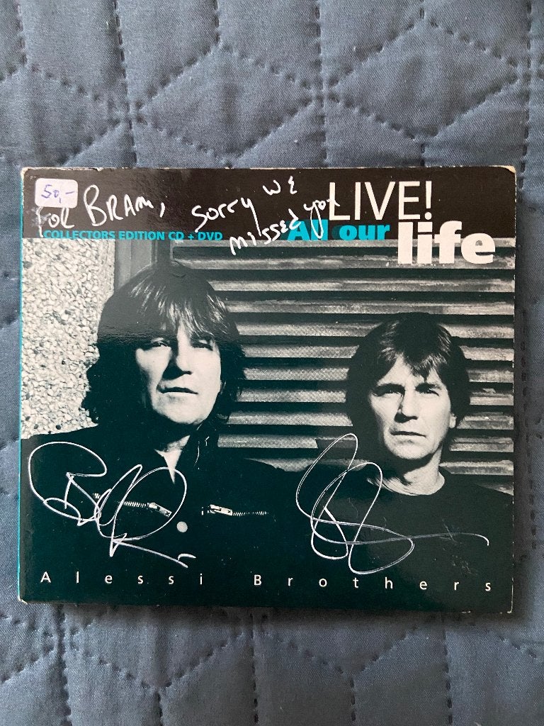 Alessi Brothers - Live! All Our Life (CD + DVD, gesigneerd), Gebruikt, Pop, Gesigneerd, Ophalen of Verzenden