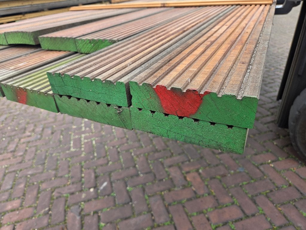 Hardhouten profielplanken Vlonderplanken 36x140 mm  nr: HP33, Ophalen, Nieuw, Hout