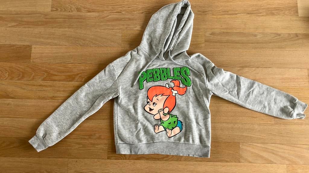 Grijze Flintstones hoodie met Pebbles, Ophalen of Verzenden, Gebruikt, Meisje, Trui of Vest