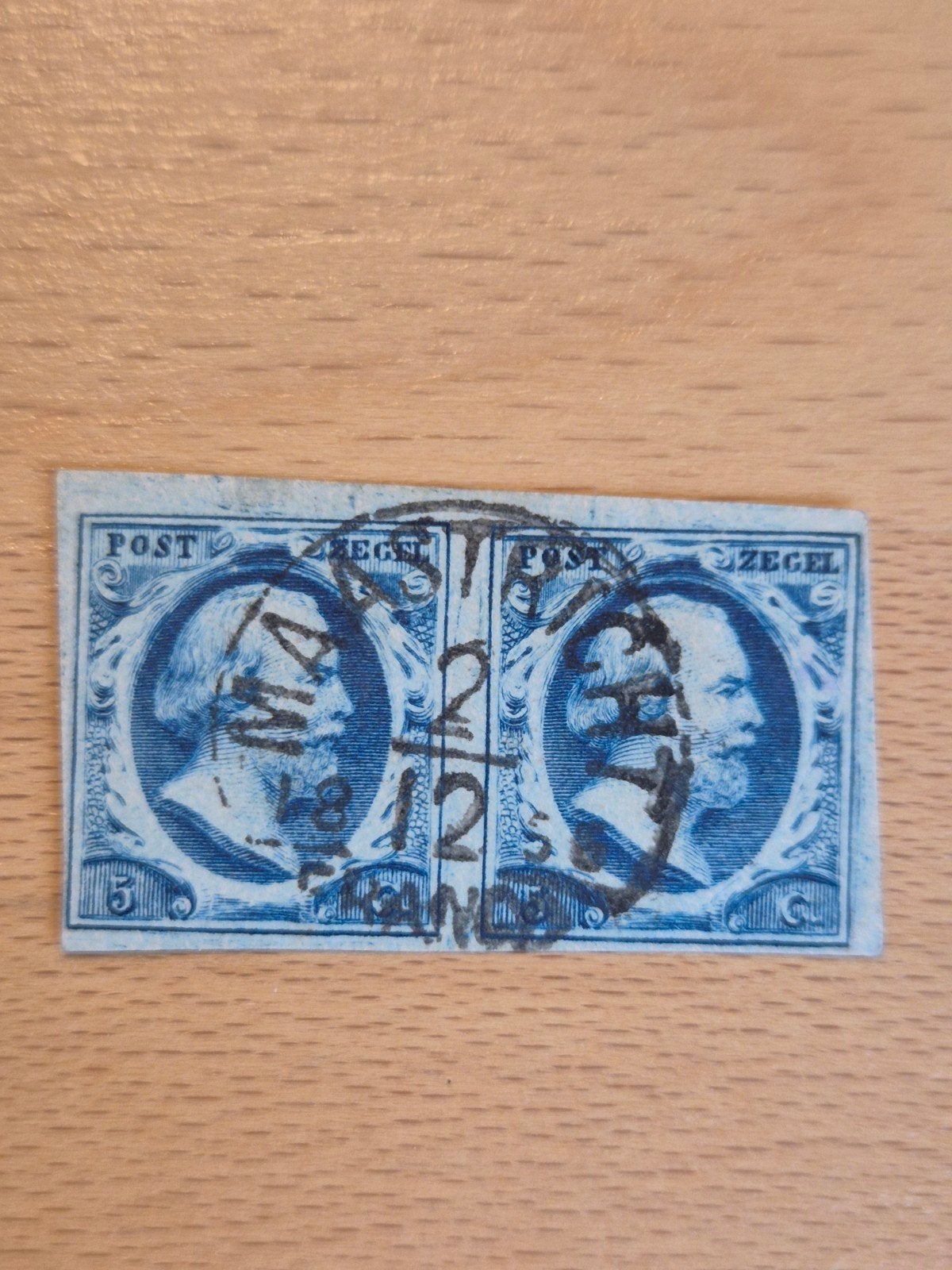 Nederland 1852 koning Willem III (paar), Ophalen of Verzenden, T/m 1940, Gestempeld