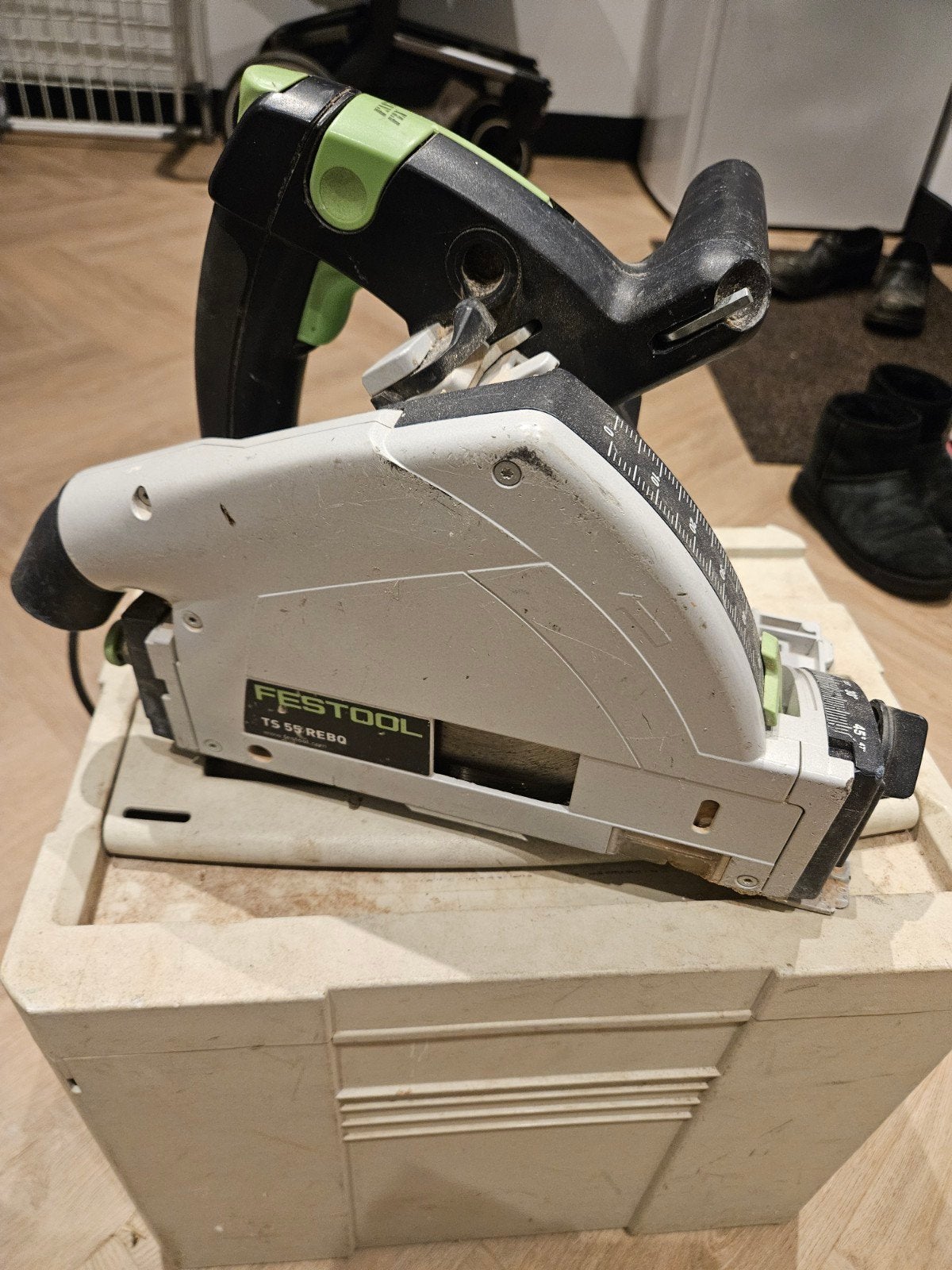 Festool TS 55 REBQ-Plus Invalzaag met Systainer, Doe-het-zelf en Verbouw, Ophalen, Gebruikt, Invalzaag, 600 tot 1200 watt