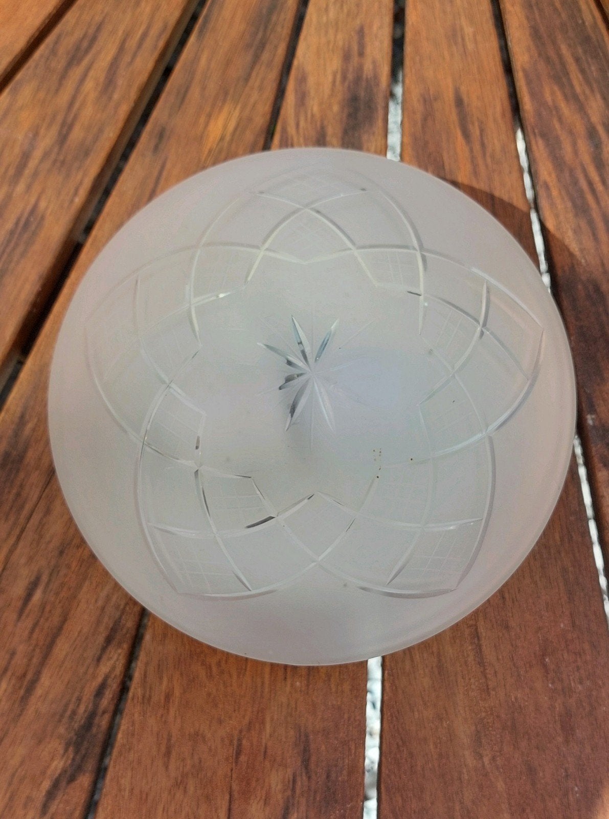 oude glazen plafonnière, Antiek en Kunst, Antiek | Lampen, Ophalen of Verzenden