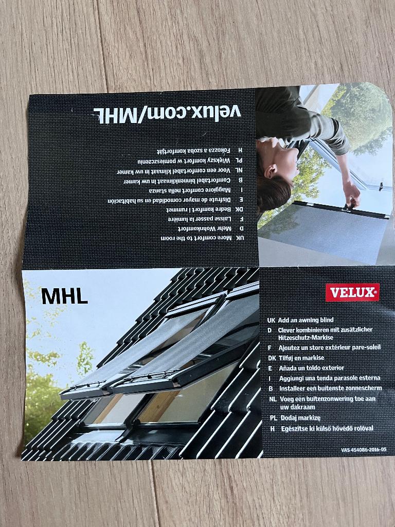 zonnewering voor velux dakraam, Ophalen, Minder dan 80 cm, 80 tot 120 cm, Nieuw