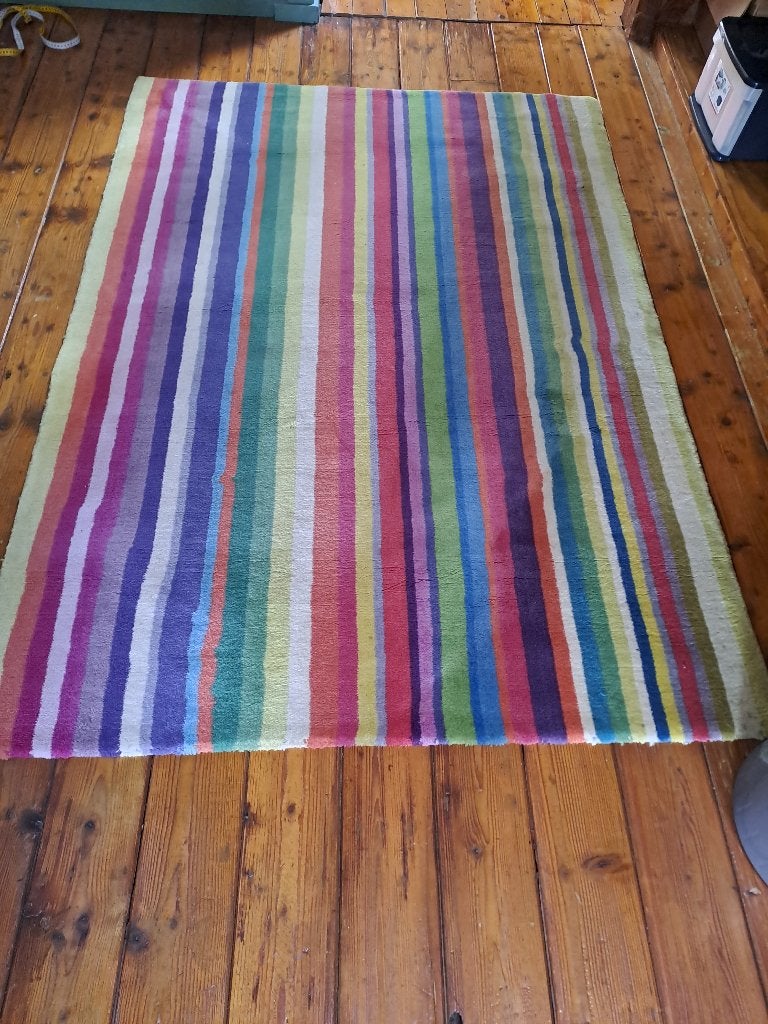 wollen vloerkleed  maat 140 x 200, Ophalen, Gebruikt, 200 cm of meer, 200 cm of meer