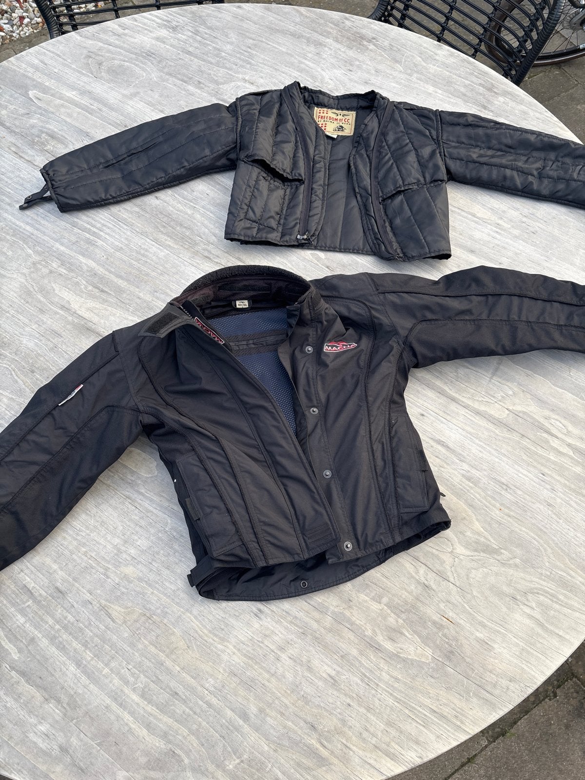 Macna motorjas DAMES met uitneembare thermovoering, maat S, Motoren, Ophalen of Verzenden, Tweedehands, Dames, Jas | textiel