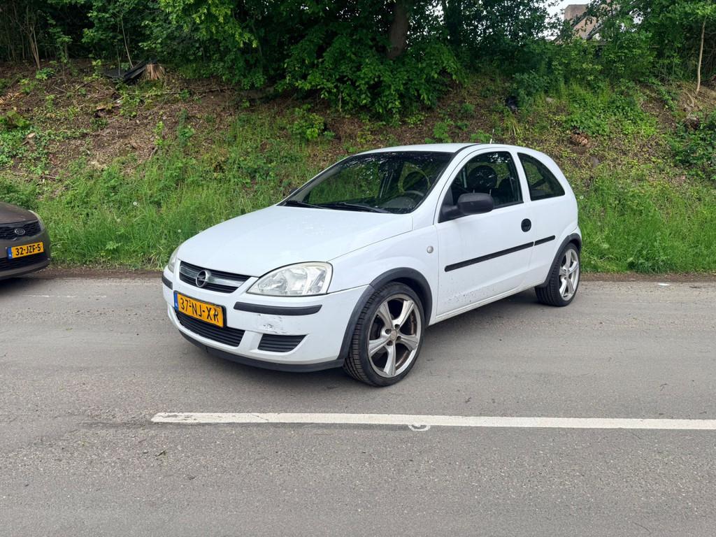 Opel Corsa 1.2-16V nieuwe APK (bj 2003), Auto's, Voorwielaandrijving, Gebruikt, Wit, Origineel Nederlands