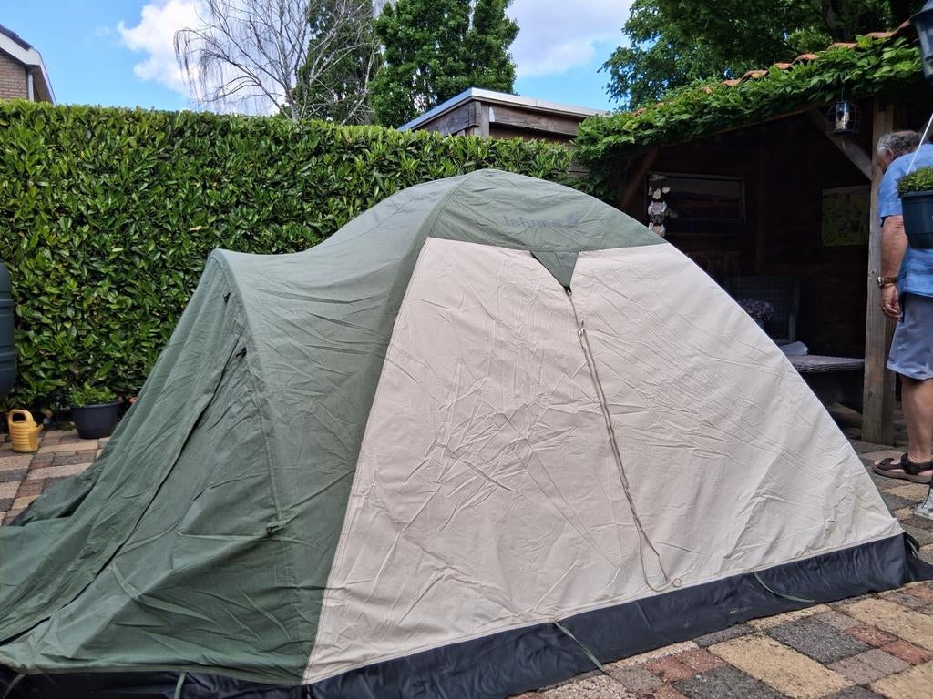 Lafuma  kanab 3pers katoenen tent., Caravans en Kamperen, Tenten, Ophalen, Gebruikt, Tot en met 4