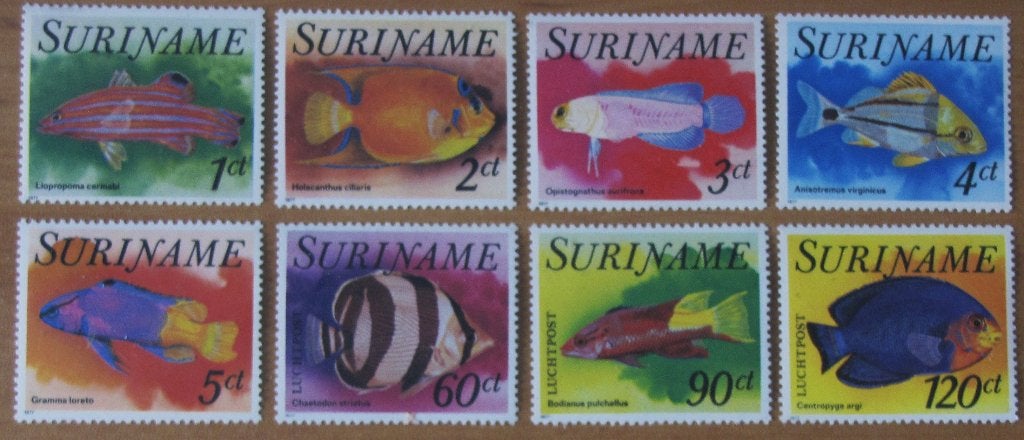 Rep-Suriname 74-91 serie vissen., Postzegels en Munten, Verzenden, Postfris