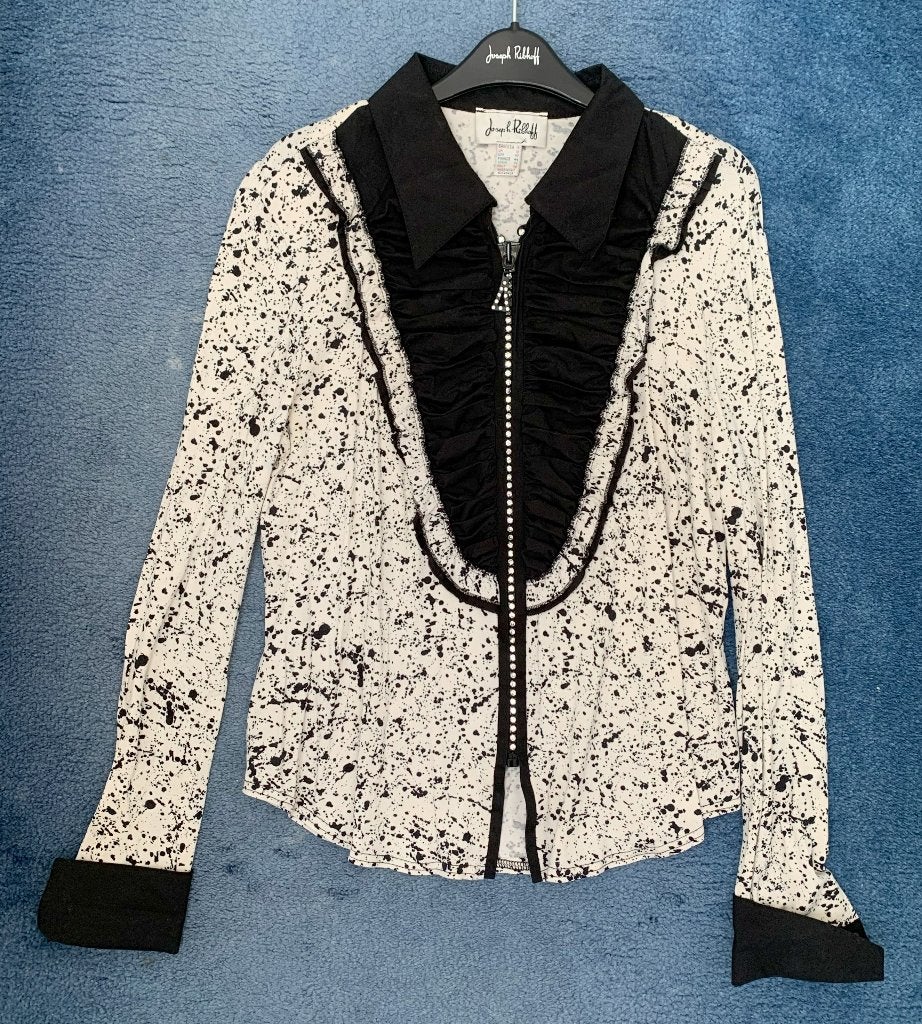 JOSEPH RIBKOFF Feestelijk top mt 42 strass rits, Kleding | Dames, Wit, Maat 42/44 (L), Joseph Ribkoff, Ophalen of Verzenden