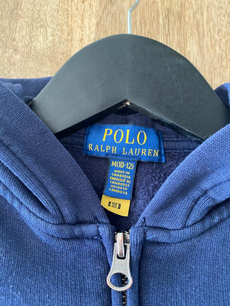 Polo Ralph Lauren Hoodie - Donkerblauw (M 10-12), Ophalen of Verzenden, Gebruikt, Jongen of Meisje, Trui of Vest