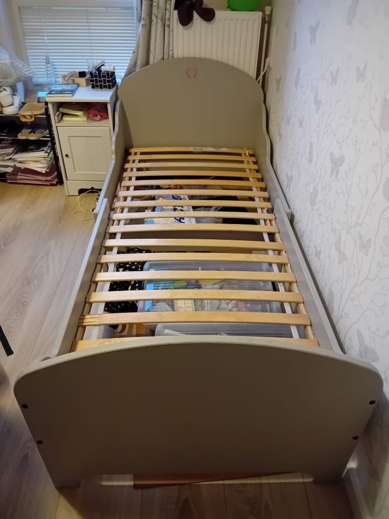 Gratis - Meegroei bed IKEA  trogen, Ophalen, 90 cm, Eenpersoons, Zo goed als nieuw