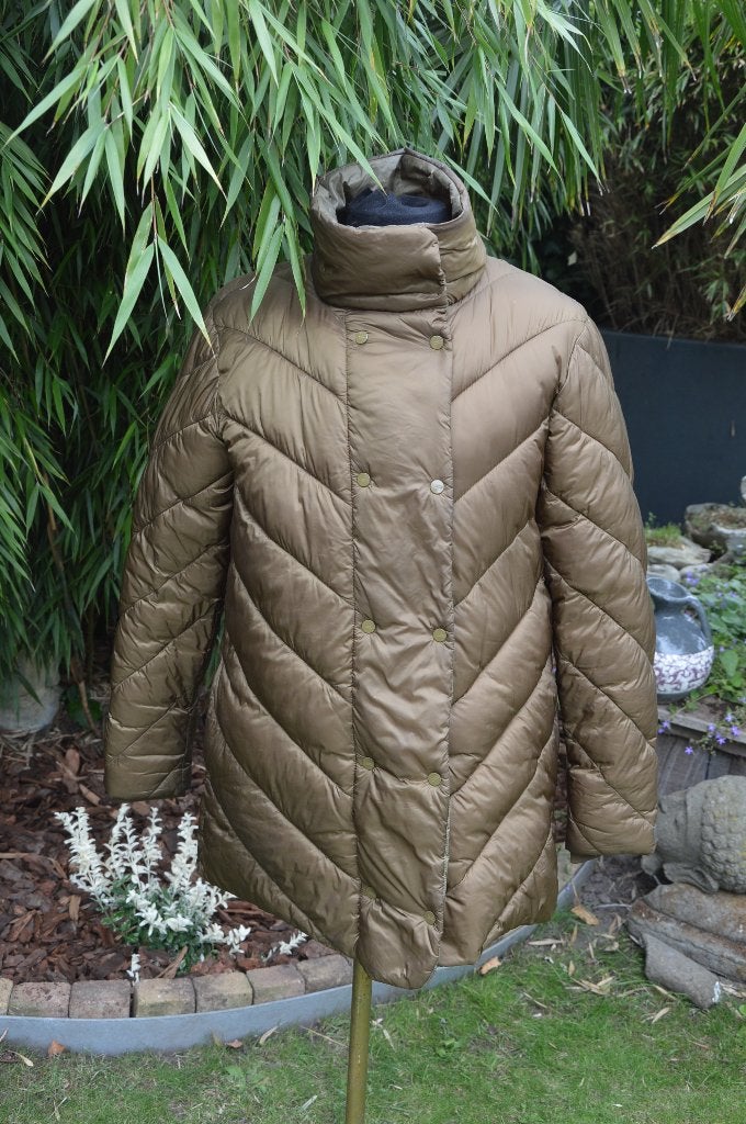 scotch & soda maison scotch winterjas dames puffer jas mt L, Bruin, Maat 42/44 (L), Scotch & Soda, Ophalen of Verzenden