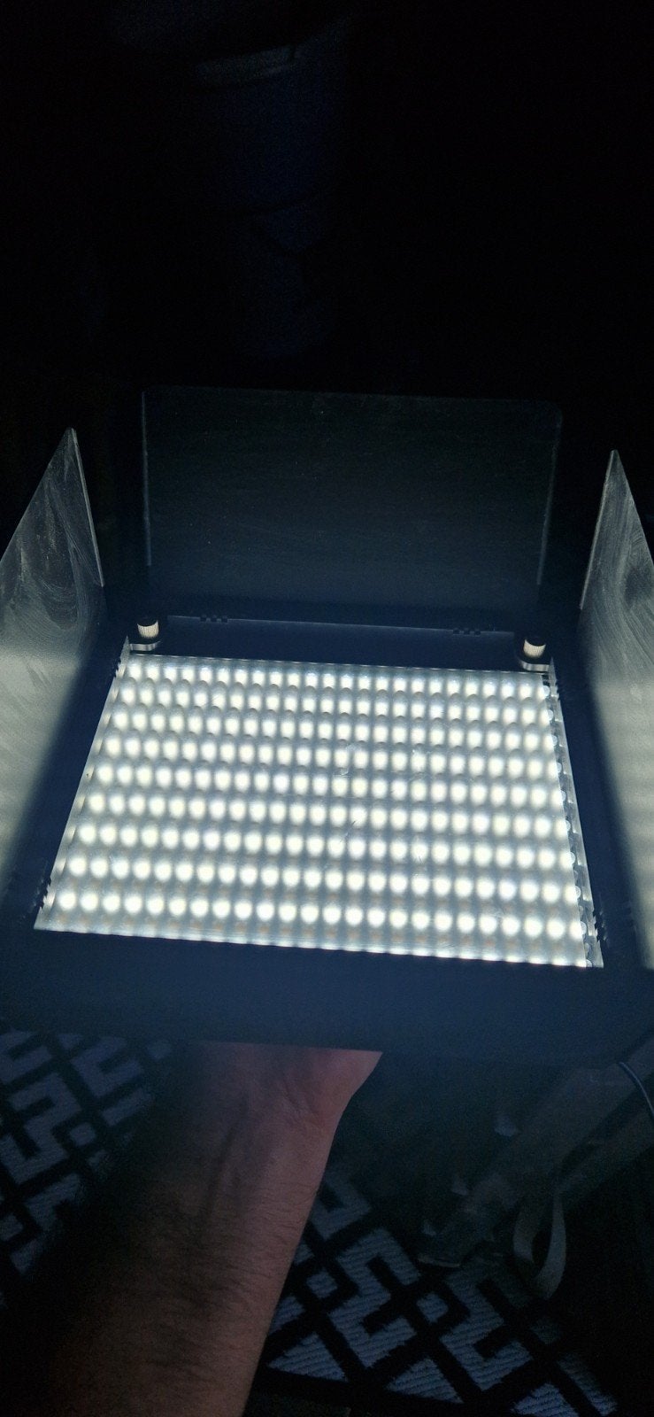 Twee stuk GVM LED480LS Set (2x) – Prof Studio verlichting, Ophalen of Verzenden, Zo goed als nieuw, Lamp of Flitsset