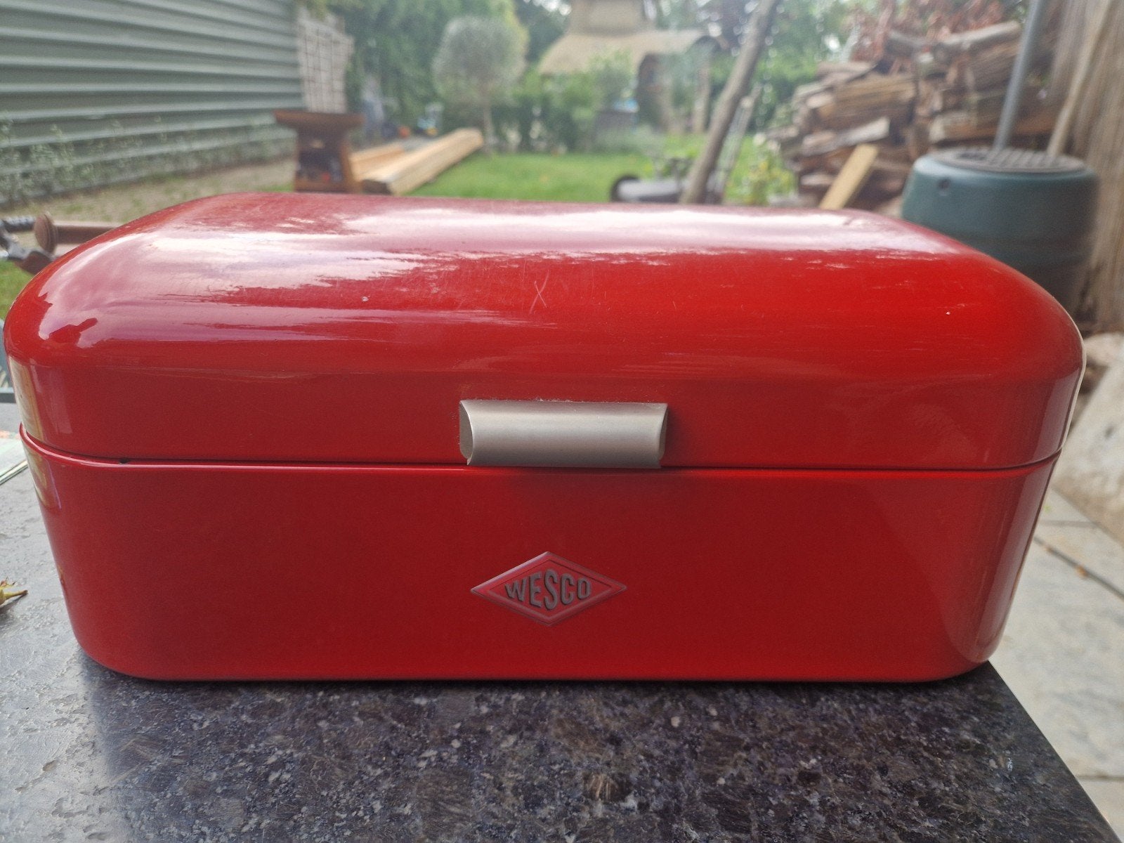 Wesco Broodtrommel - Rood, Ophalen, Gebruikt, Metaal, Broodtrommel