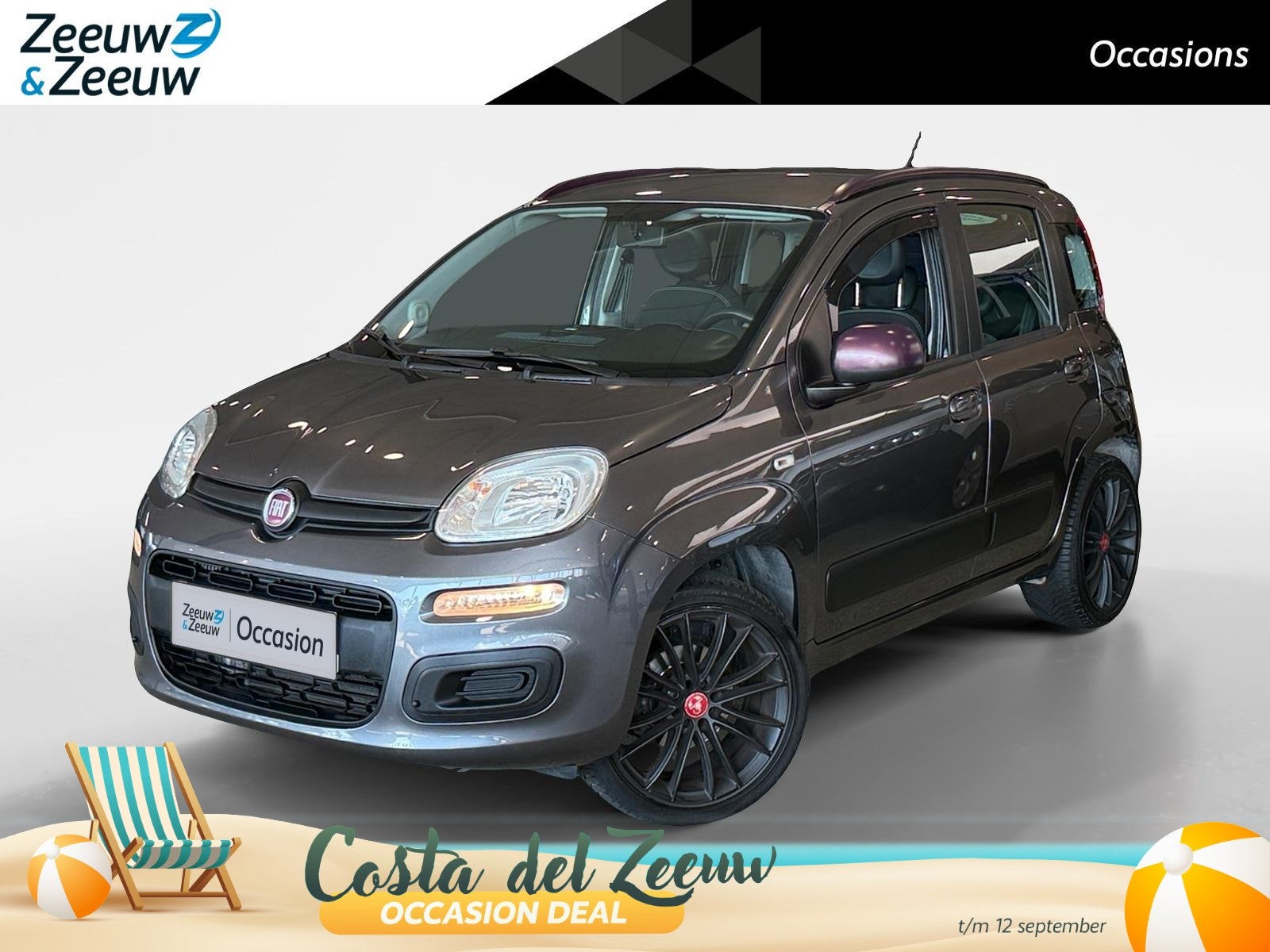 Fiat Panda 0.9 TwinAir Lounge *Automaat*Bluetooth*Airco*Park, 12 maanden, Stof, Panda, Bedrijf
