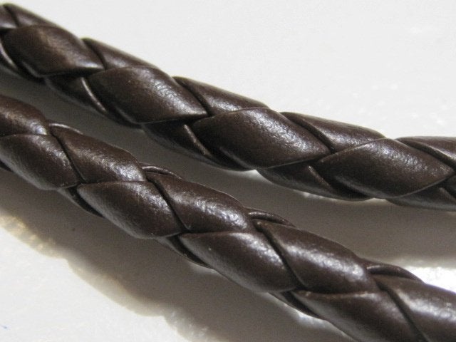 ke. gevlochten lederen collier, Verzenden, Nieuw, Bruin, Overige materialen