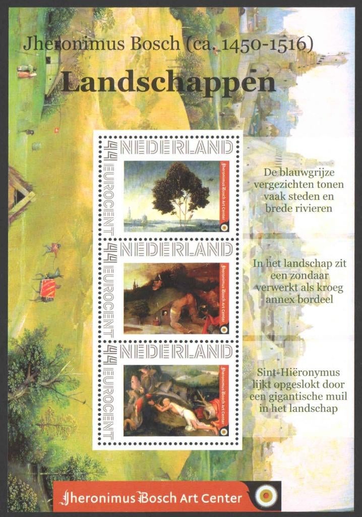 Postzegels Jheronimus Bosch: Landschappen, Ophalen of Verzenden, Na 1940, Postfris