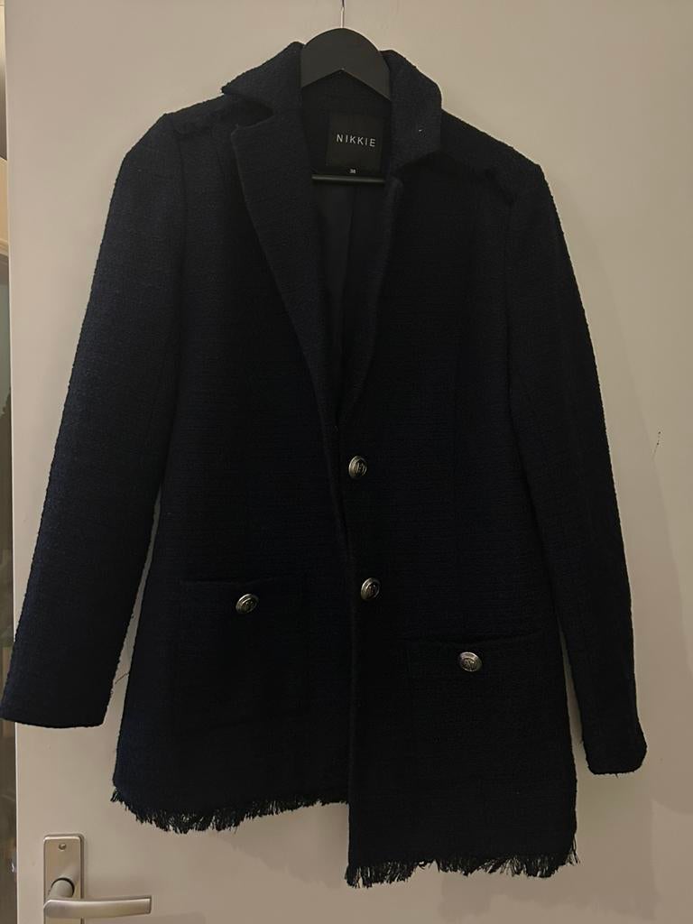 Nikkie navy blazer, maat M, Maat 38/40 (M), Blauw, Nieuw, Ophalen of Verzenden