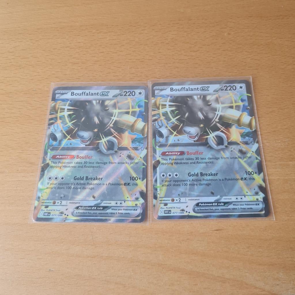 2x Bouffalant EX (077/098) - Pokémon Kaarten, Ophalen of Verzenden, Nieuw, Meerdere kaarten, Foil