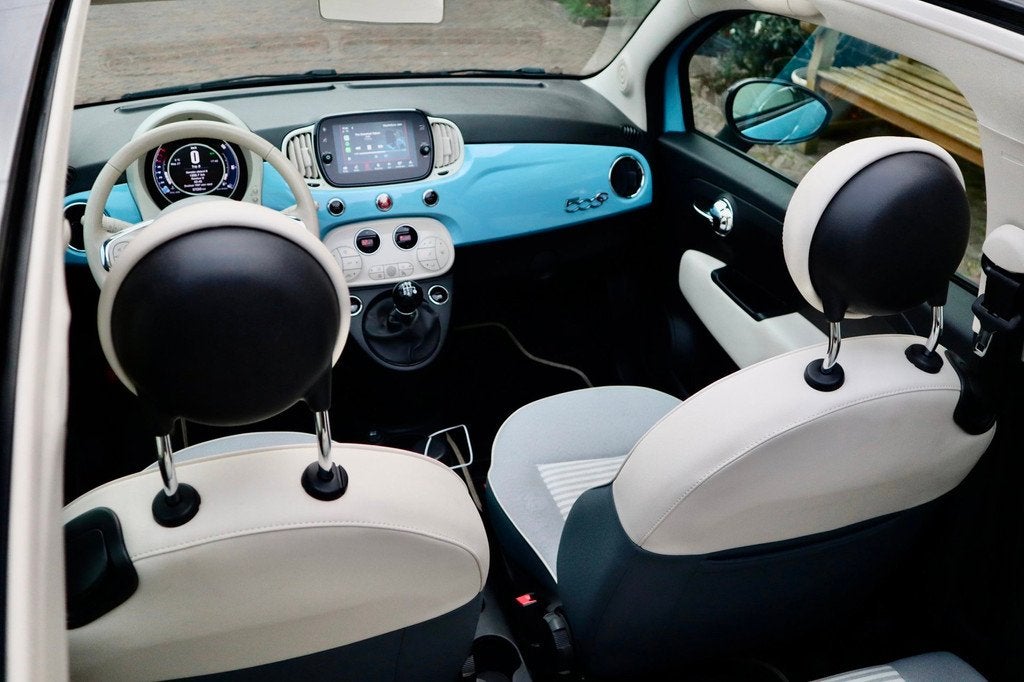Fiat 500 TwinAir Spiaggina ’58 | Unieke uitvoering | Volle, Gebruikt, Leder en Stof, Bedrijf, Handgeschakeld