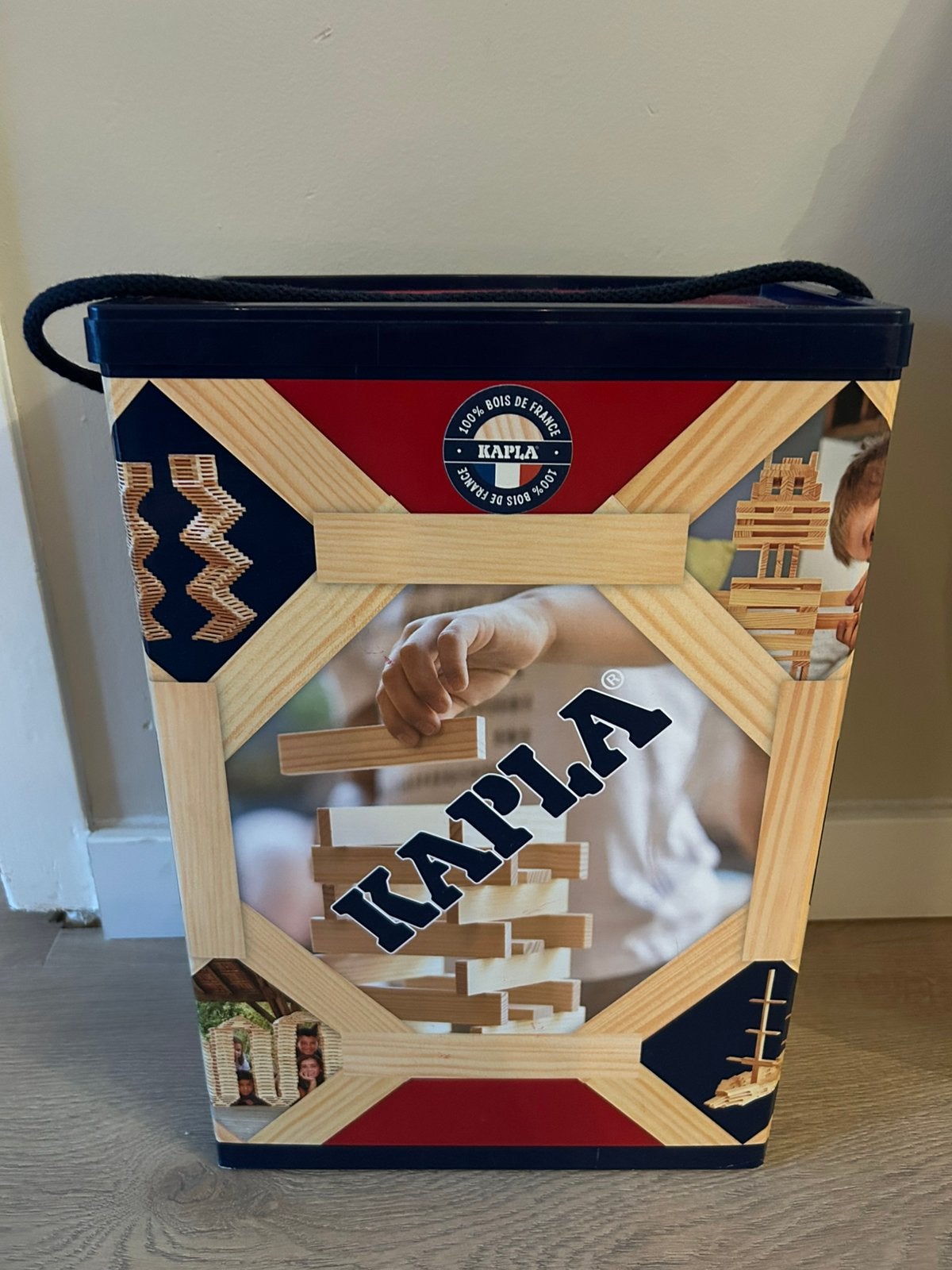 Kapla houten bouwplankjes in opbergbox, Ophalen, Zo goed als nieuw