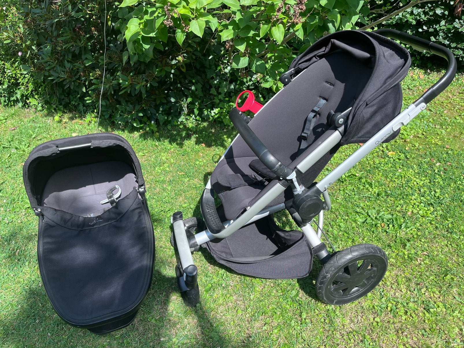 Quinny Buzz Xtra kinderwagen en reiswieg met assecoires, Ophalen, Gebruikt, Quinny, Verstelbare duwstang