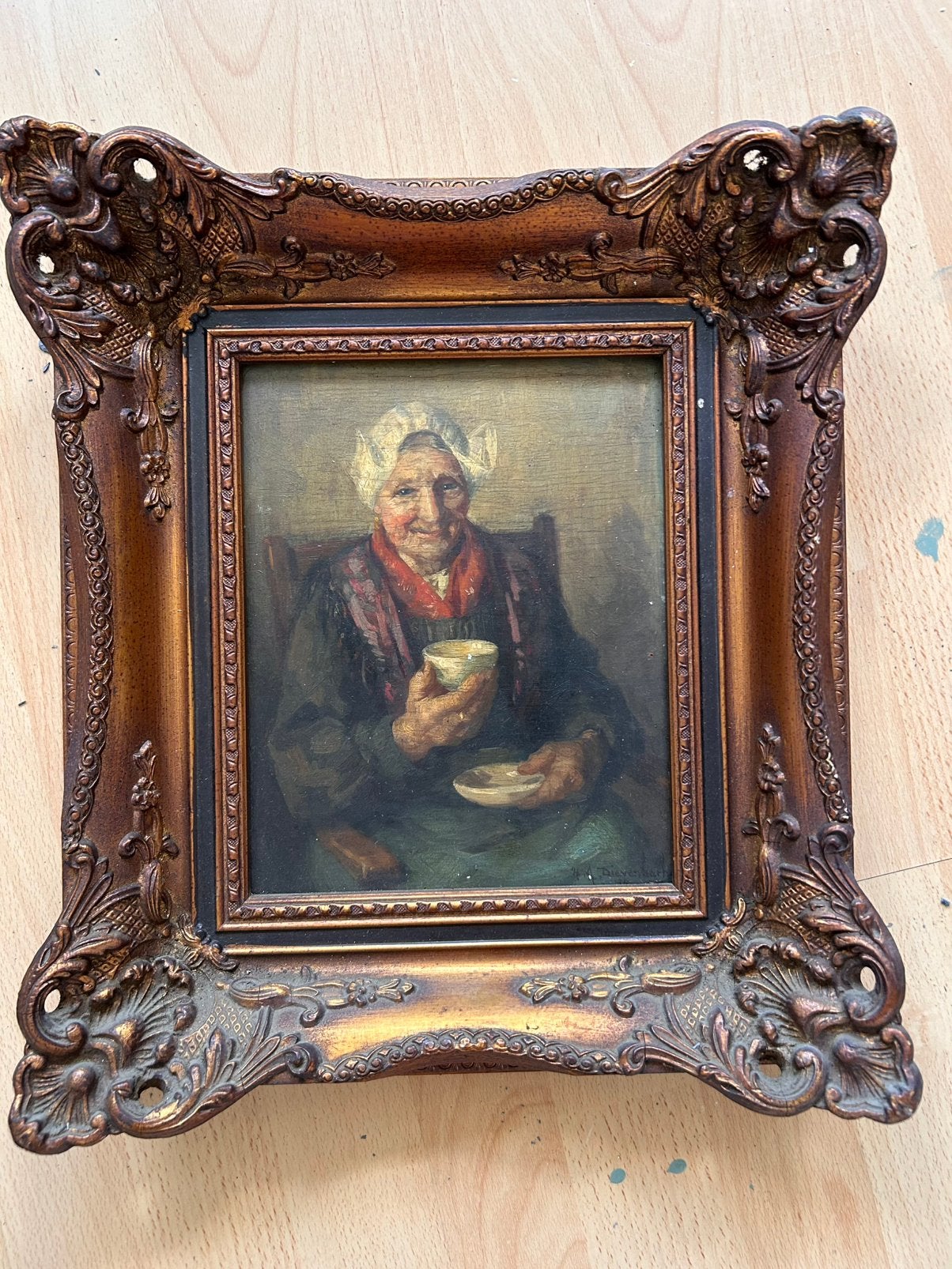 Antiek Olieverfschilderij – Henri Dievenbach -Larense School, Ophalen