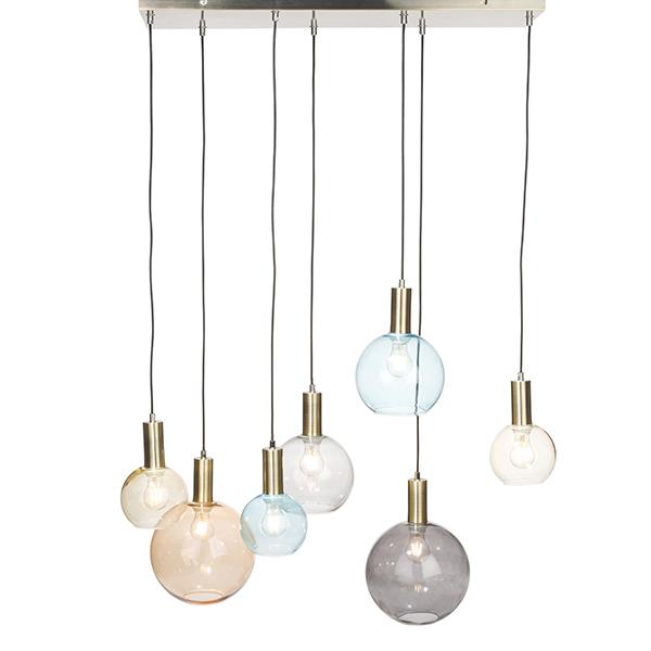 Hanglamp Gaby - Moderne Verlichting met Gekleurd Glas, Ophalen, Zo goed als nieuw, Glas, 75 cm of meer