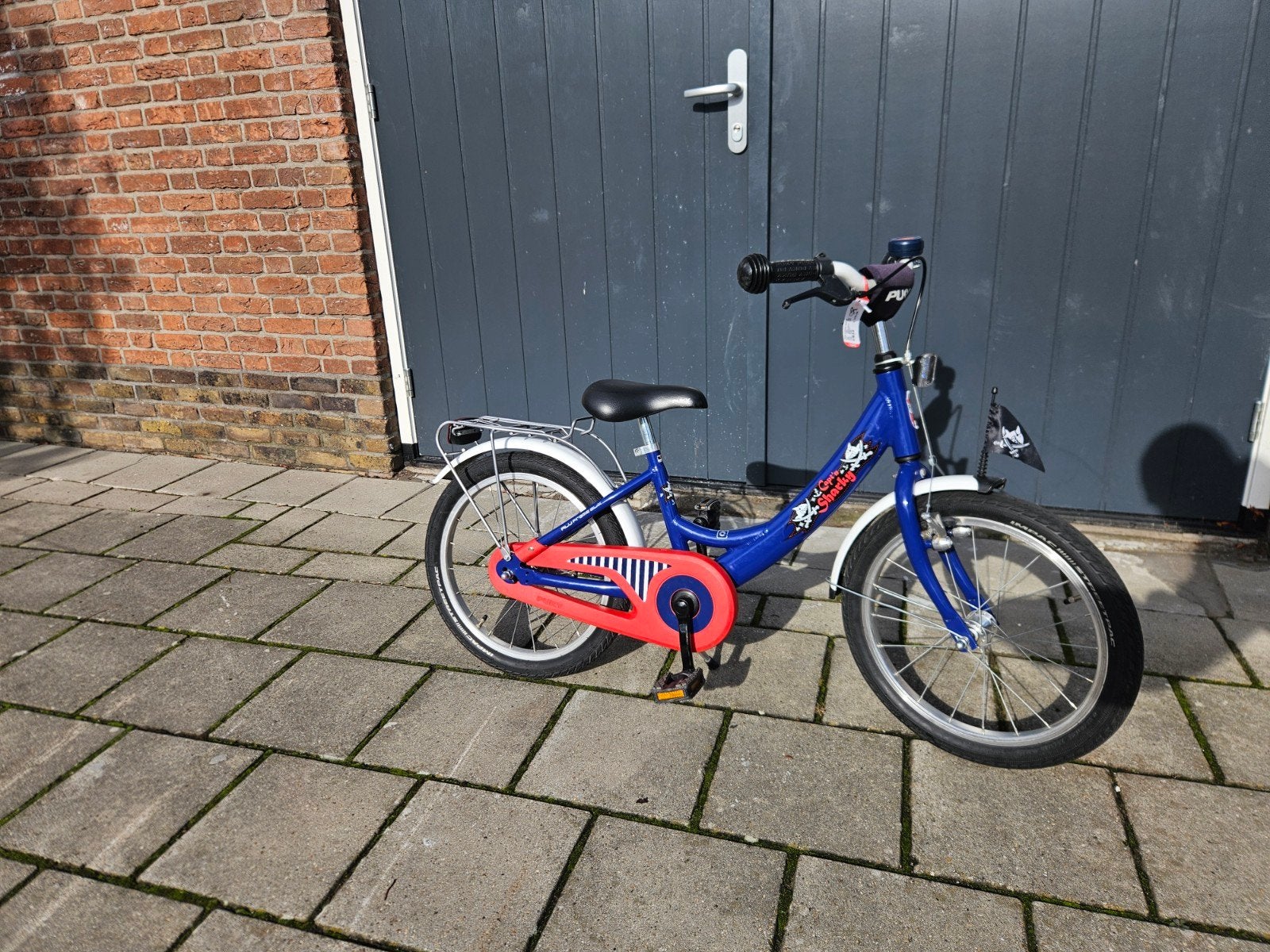 Puky Capt'n Sharky Kinderfiets 18 inch - Blauw/Rood, Ophalen, Terugtraprem, 16 tot 20 inch, Puky