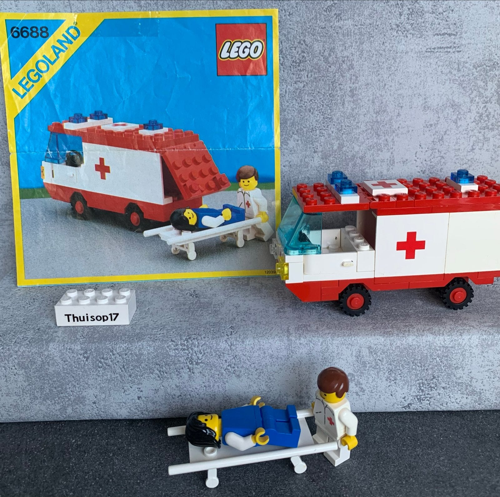 Lego Legoland Ambulance 6688 (1980), Gebruikt, Lego, Ophalen of Verzenden, Compleet