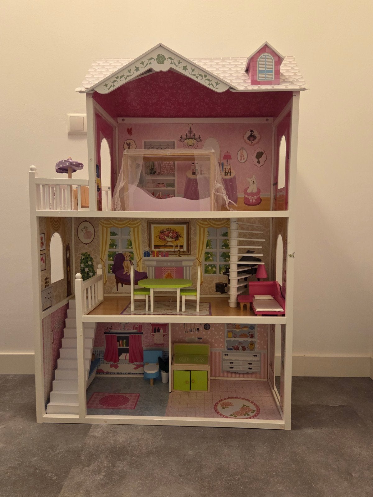 Bandits&Angels Poppenhuis met Meubels - Zo goed als nieuw, Ophalen, Zo goed als nieuw, Poppenhuis