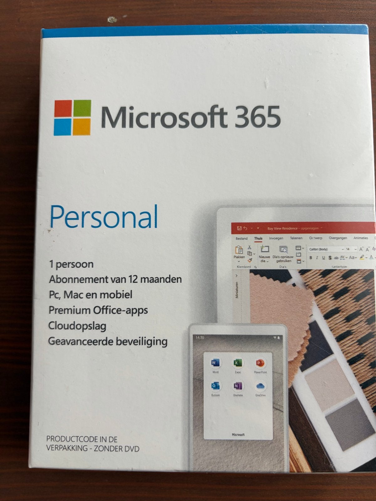 Microsoft 365 Personal - 12 maanden abonnement, Computers en Software, Ophalen of Verzenden, Nieuw, Windows