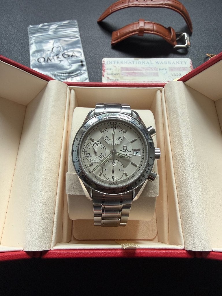 Omega Speedmaster Date 39mm - Full Set - 3513.30.00, Staal, Gebruikt, Staal, Polshorloge