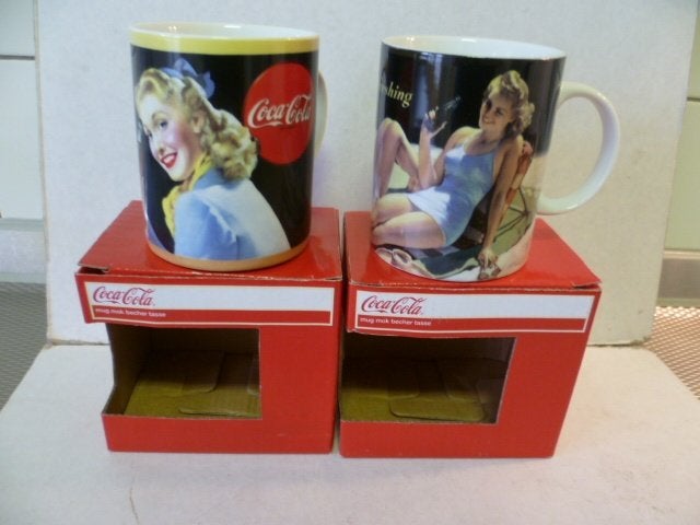Retro Coca Cola 2 nostalgische bekers nieuw in doos., Ophalen of Verzenden, Huis en Inrichting