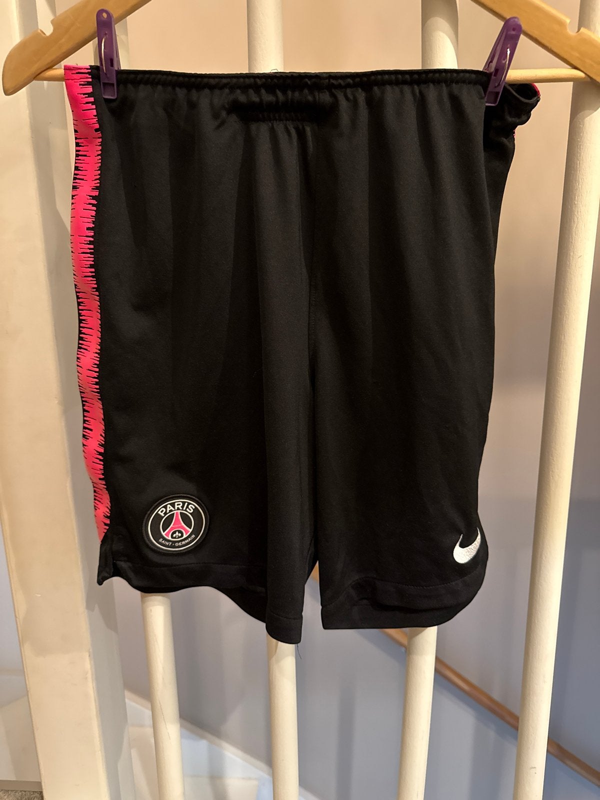 Nike PSG Voetbalbroekje Zwart Maat M, Maat 48/50 (M), Zwart, Ophalen of Verzenden, Zo goed als nieuw